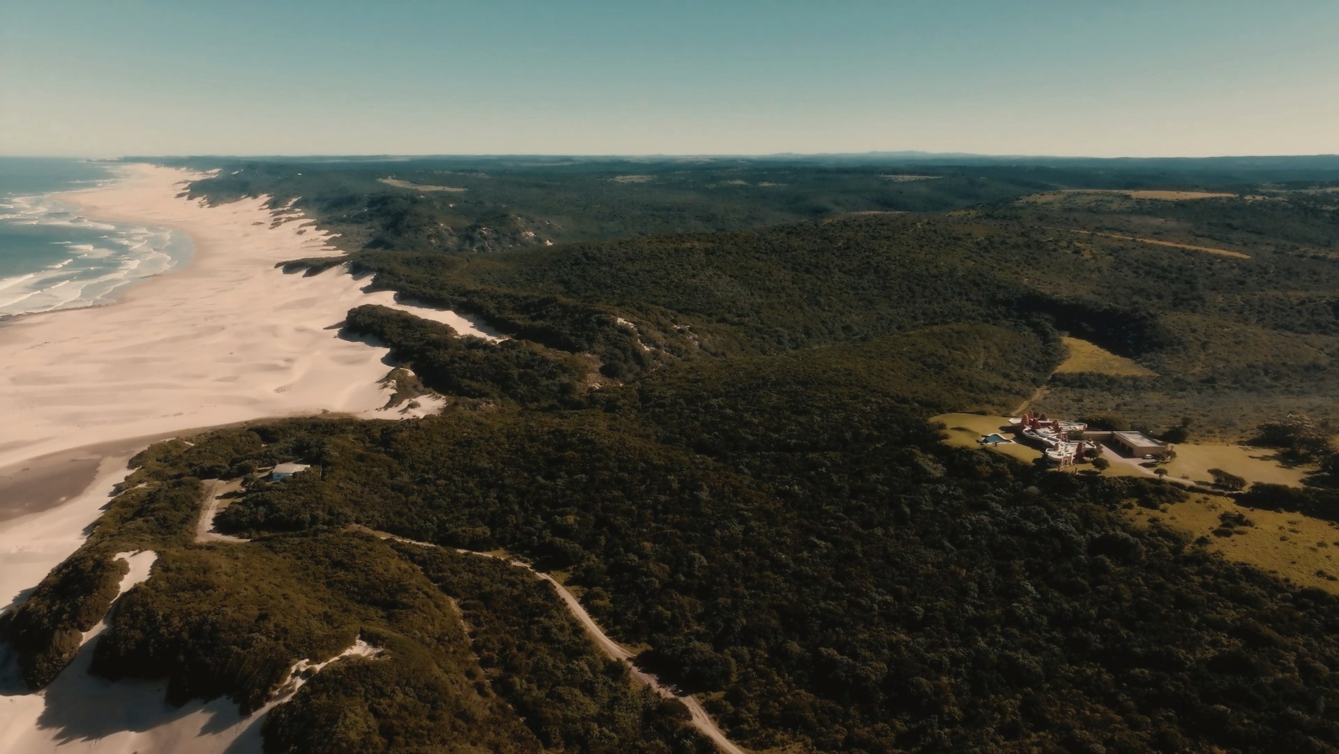 Aerial view of the reserve at Sandcastle Villa